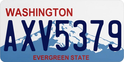 WA license plate AXV5379