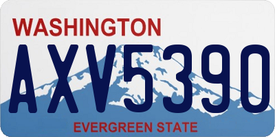 WA license plate AXV5390
