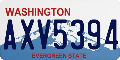 WA license plate AXV5394