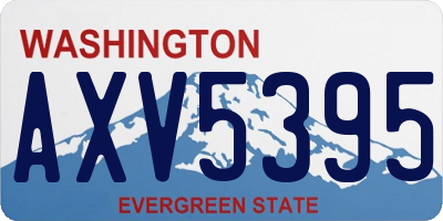 WA license plate AXV5395