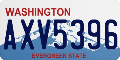 WA license plate AXV5396