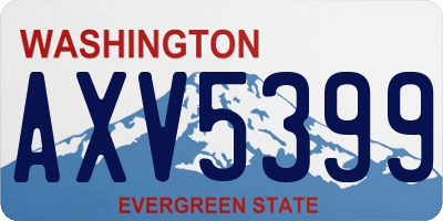 WA license plate AXV5399