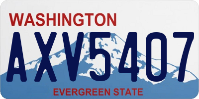 WA license plate AXV5407