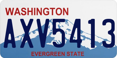 WA license plate AXV5413