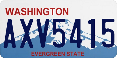 WA license plate AXV5415