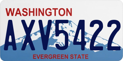 WA license plate AXV5422