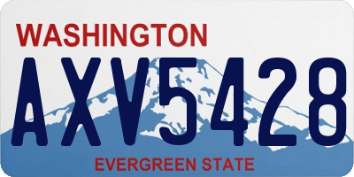WA license plate AXV5428