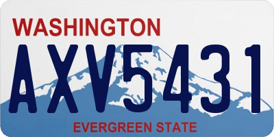 WA license plate AXV5431