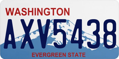 WA license plate AXV5438