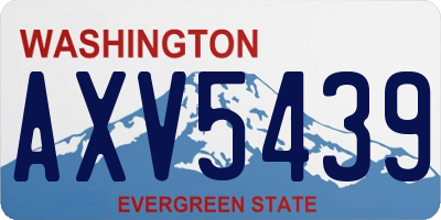 WA license plate AXV5439