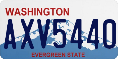 WA license plate AXV5440
