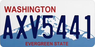 WA license plate AXV5441