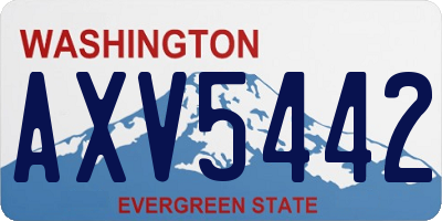 WA license plate AXV5442