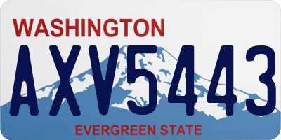 WA license plate AXV5443