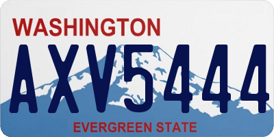 WA license plate AXV5444