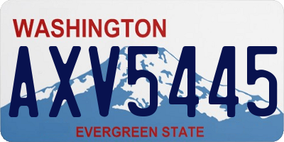 WA license plate AXV5445