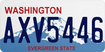 WA license plate AXV5446