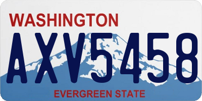 WA license plate AXV5458