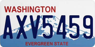 WA license plate AXV5459