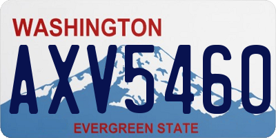 WA license plate AXV5460