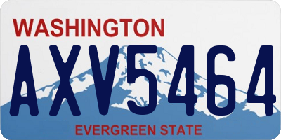 WA license plate AXV5464