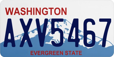 WA license plate AXV5467