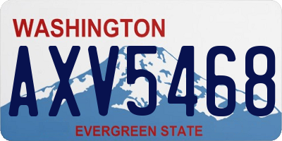 WA license plate AXV5468