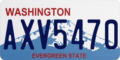 WA license plate AXV5470