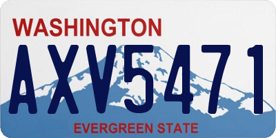 WA license plate AXV5471