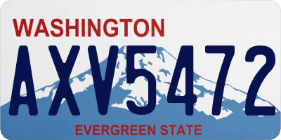 WA license plate AXV5472
