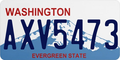 WA license plate AXV5473