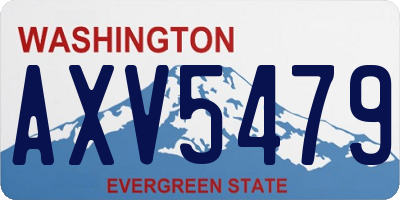 WA license plate AXV5479