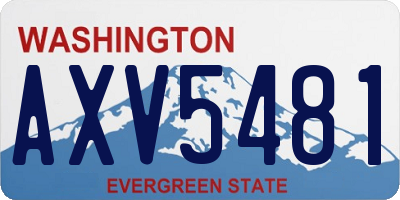 WA license plate AXV5481