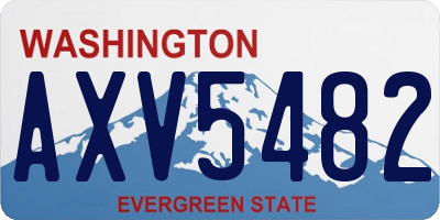WA license plate AXV5482