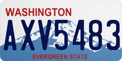 WA license plate AXV5483