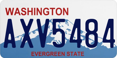 WA license plate AXV5484