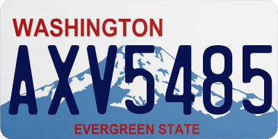 WA license plate AXV5485