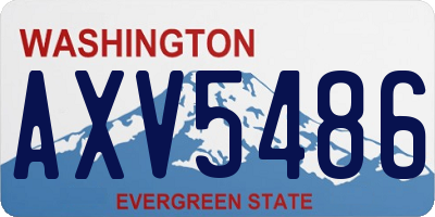 WA license plate AXV5486