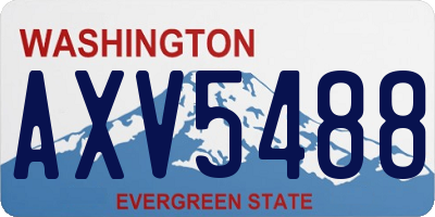WA license plate AXV5488