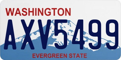WA license plate AXV5499