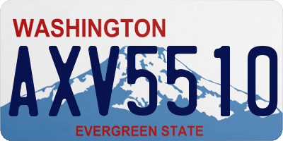 WA license plate AXV5510