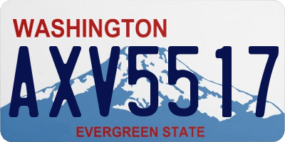 WA license plate AXV5517