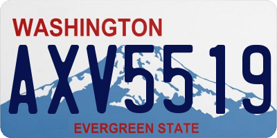 WA license plate AXV5519