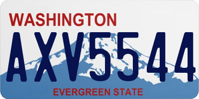 WA license plate AXV5544