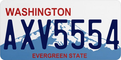 WA license plate AXV5554