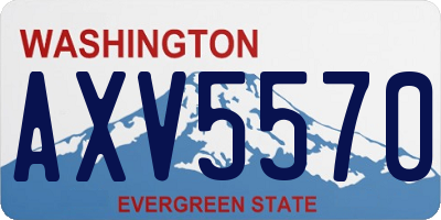 WA license plate AXV5570