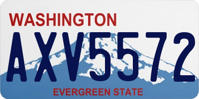 WA license plate AXV5572