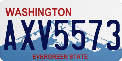 WA license plate AXV5573