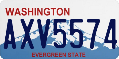 WA license plate AXV5574