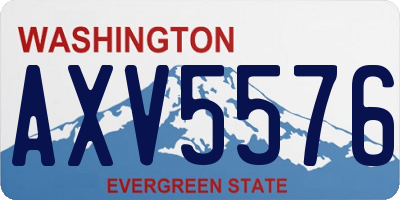 WA license plate AXV5576